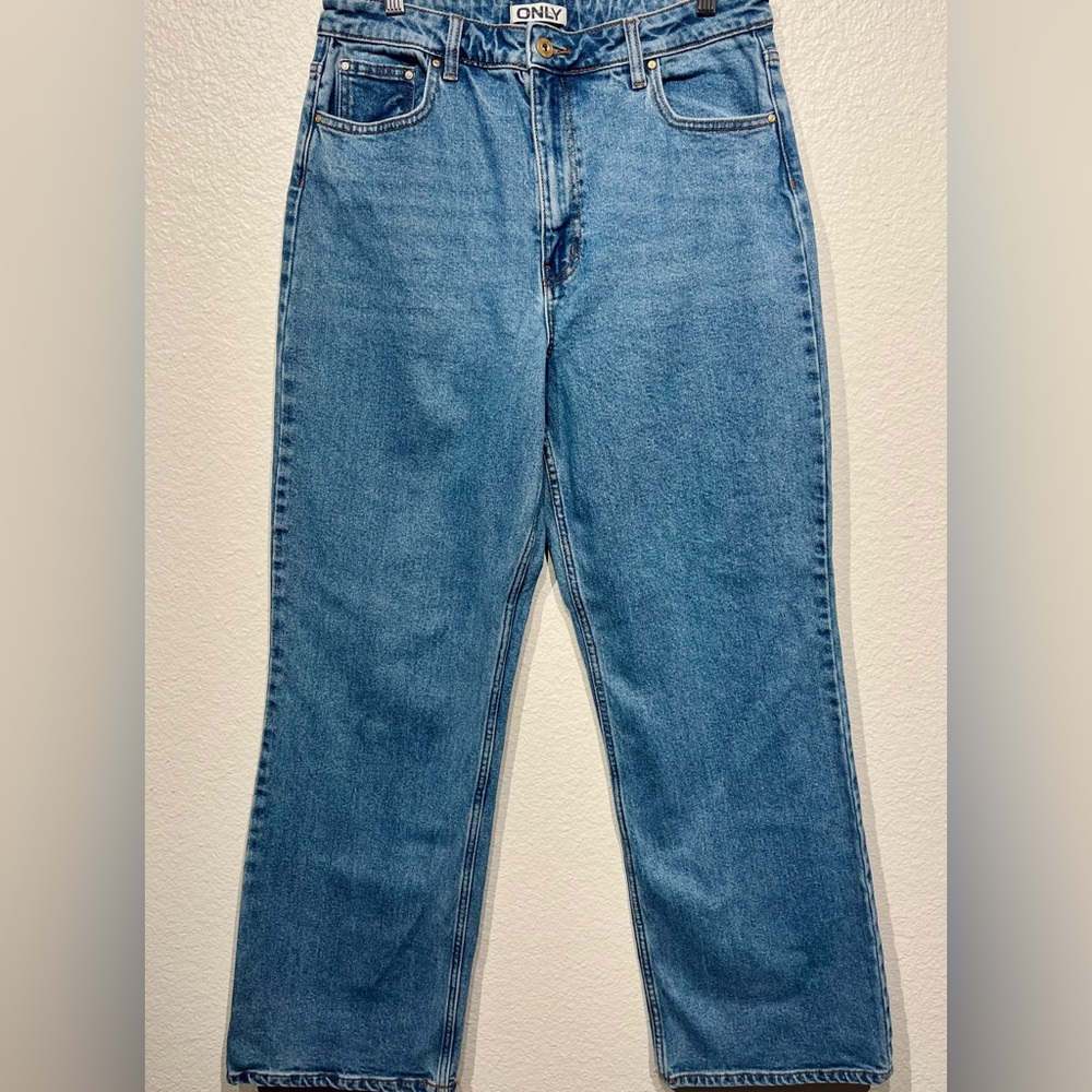 ONLY High-waisted Wide-leg Blue Denim Jeans - Size 31 (Women’s)